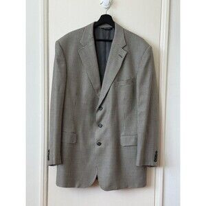 Vintage Ralph Lauren Blue Label Houndstooth Blazer Sport Coat Made in USA 44R